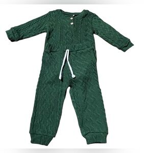 Green Matching Sweater Top & Pants Unisex Size: 90 (US 2T) Unisex Warm Comfy